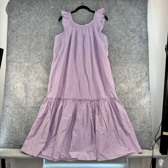 Hatch Smocked Secret Nursing Dress Lilac Gingham NEW size Small 1 - Picture 3 of 6